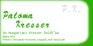 paloma kresser business card